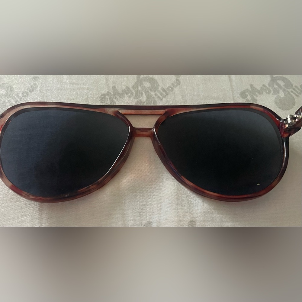 Vintage 90s Aviator Sunglasses | Double Bridge | Korea ON TREND Tortoiseshell - Picture 3 of 4